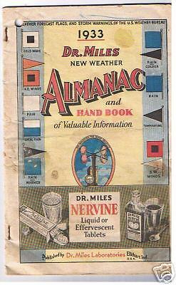 1933 Dr. Miles Almanac  