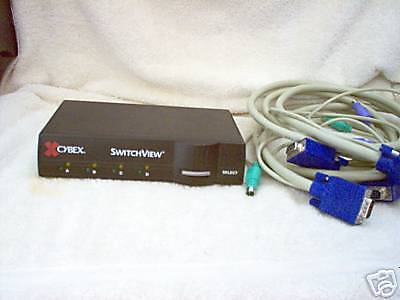 Port CYBEX Keyboard Mouse Monitor Switchbox  