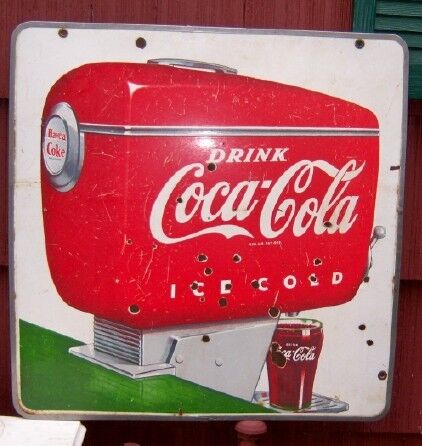 ANTIQUE COCA COLA PORCELAIN ART SIGN SODA ADVERTISING  