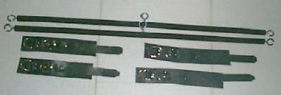 basic black All Leather cuffs W spreader bars j253  