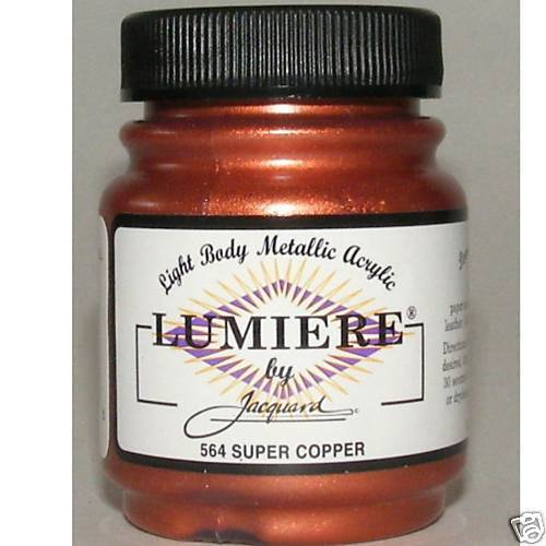 JACQUARD LUMIERE SUPER METALLIC COPPER PAINT FABRIC  