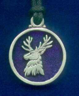 Heraldic Jewelry Stag, Deer, Buck Pendant SCA 0612.14  