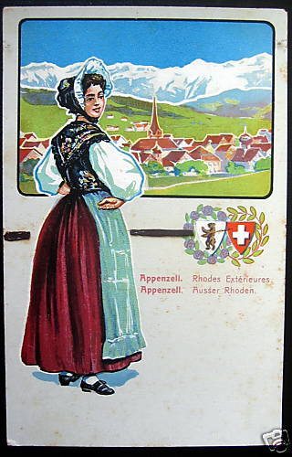 Switzerland~1900s APPENZELL~Ausser Rhoden~COSTUME PC  