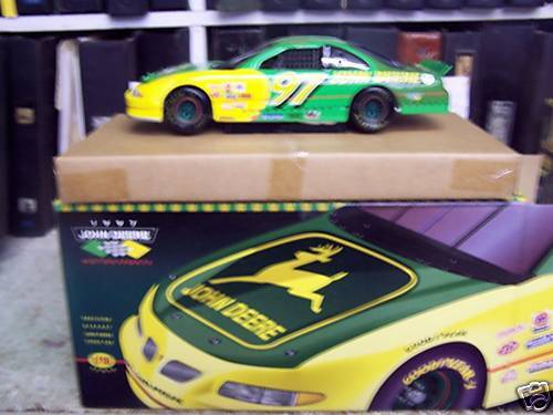 JOHN DEERE #97 DIECAST STOCK CAR 1/18TH SCALE WITH CASE  