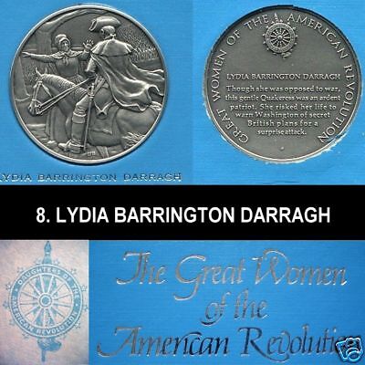 DAR Medal   LYDIA BARRINGTON DARRAGH, Revolutionary War  