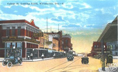 PHOTO WAXAHACHIE, TEXAS MAIN STREET SCENE EARLY 1900S  