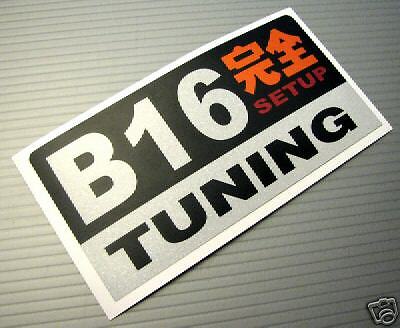 B16 JDM Racing Decal Sticker ek9 eg ef civic crx delsol  