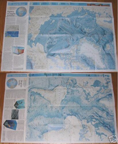 National Geographic MAPS ARCTIC ATLANTIC OCEAN Jan 1990  