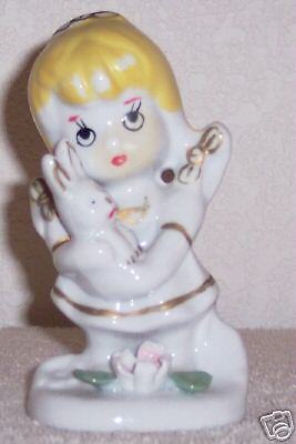 Sophia Ann Porcelain Woman Lady w RABBIT Figurine  