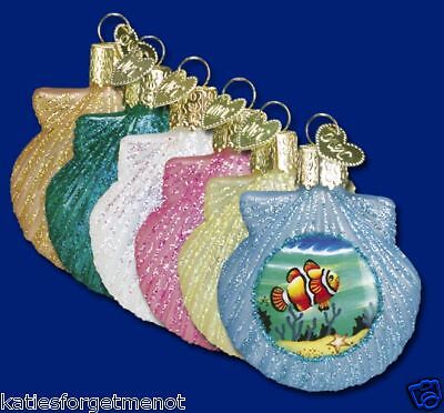 CLOWN FISH SHELL OLD WORLD CHRISTMAS ORNAMENTS 99171  