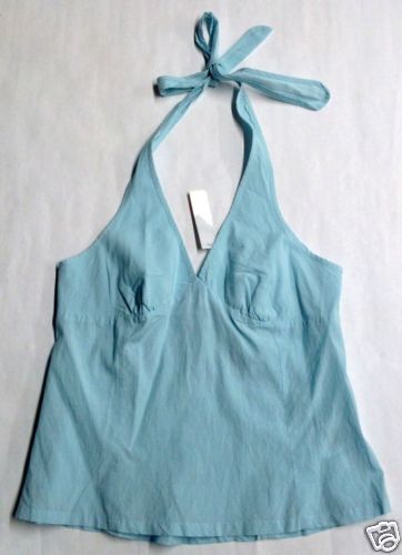 NWT OLD NAVY WOMENS TOP HALTER SHIRT BLUELARGE L  