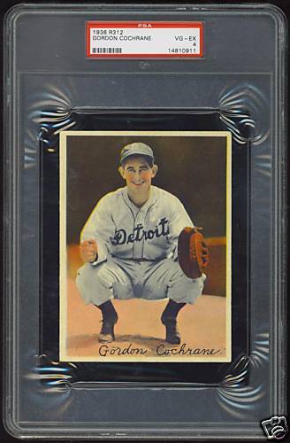 1936 MICKEY COCHRANE R312 Pastel Premium PSA 4 VG EX  