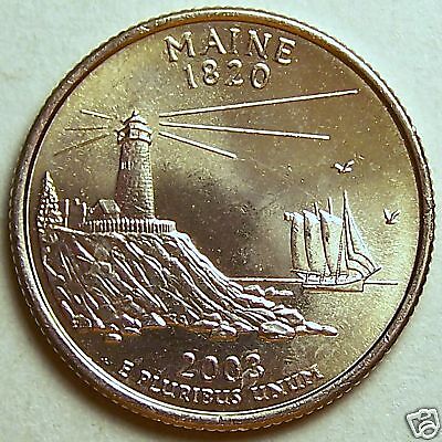 2003 P Uncirculated Maine State Quarter#4963  