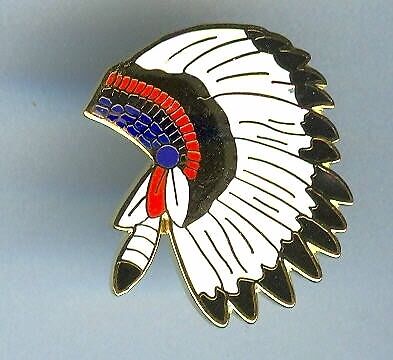 War Bonnet Eagle Feather Native American Indian Hat Pin  