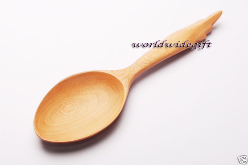 Wooden Utensil Carved Rose Wood Ladle Spoon 9 Serving  